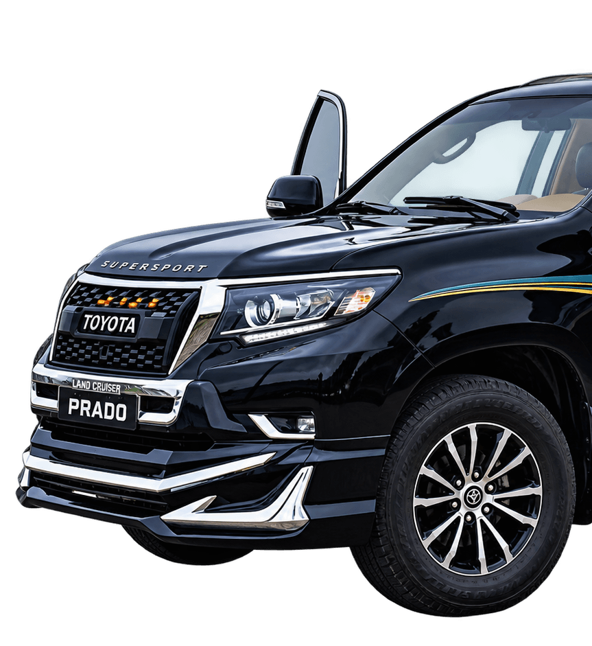 Black premium SUV available for rent